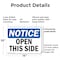 Signmission Open This Side, 14 in W x Rectangle, Plastic OS-2PACK-NS-P-1014-L-17018 - alternate 2
